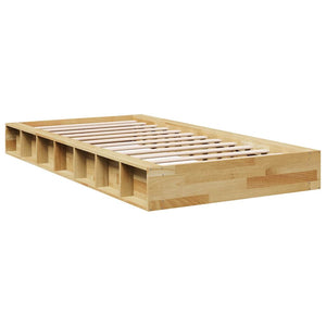 vidaXL Solid Wood Bed Frame without Mattress 90x200 cm Oak Wood