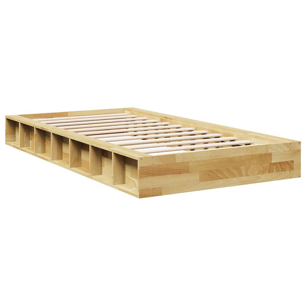 vidaXL Solid Wood Bed Frame without Mattress 90x200 cm Oak Wood