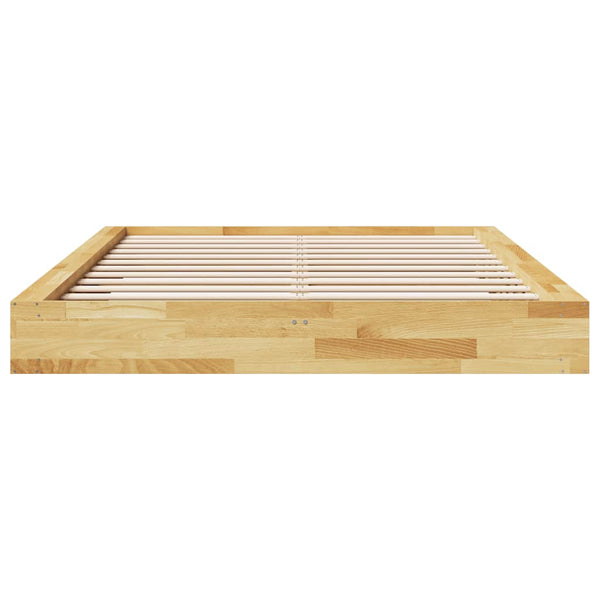 vidaXL Solid Wood Bed Frame without Mattress 140x200 cm Oak Wood