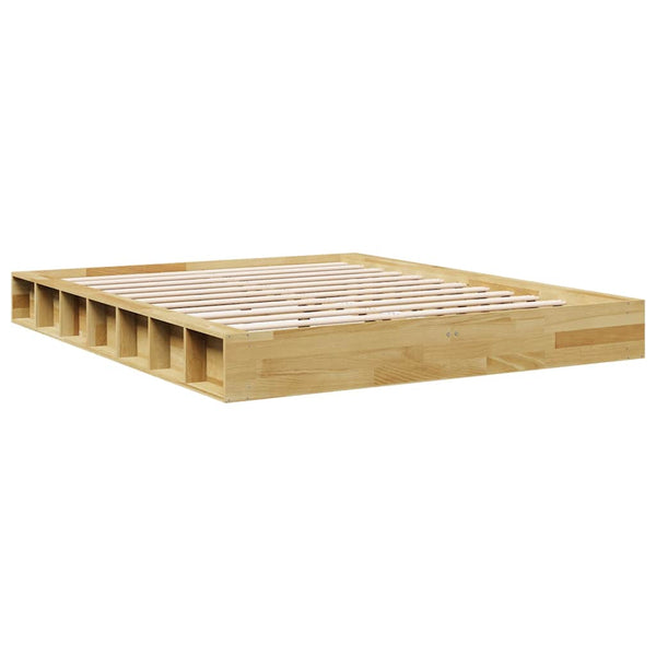vidaXL Solid Wood Bed Frame without Mattress 140x200 cm Oak Wood