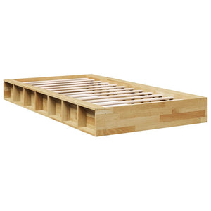 vidaXL Solid Wood Bed Frame without Mattress 90x190 cm Oak Wood