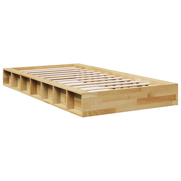 vidaXL Solid Wood Bed Frame without Mattress 90x190 cm Oak Wood