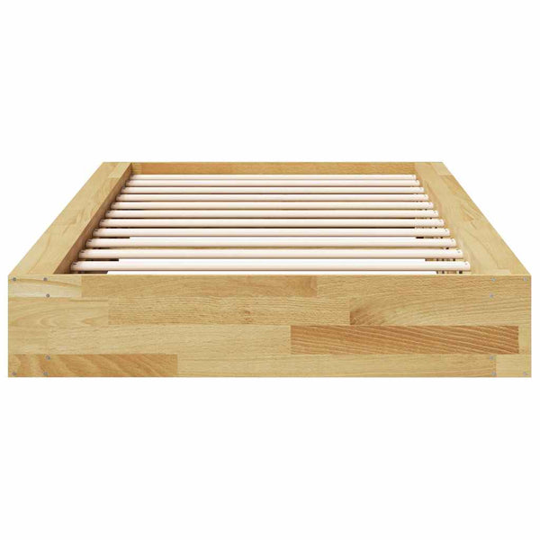 vidaXL Solid Wood Bed Frame without Mattress 90x190 cm Oak Wood