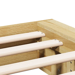 vidaXL Solid Wood Bed Frame without Mattress 90x190 cm Oak Wood