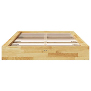 vidaXL Solid Wood Bed Frame without Mattress 120x190 cm Oak Wood