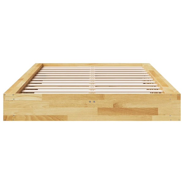 vidaXL Solid Wood Bed Frame without Mattress 120x190 cm Oak Wood