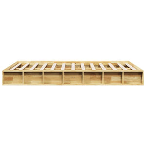 vidaXL Solid Wood Bed Frame without Mattress 120x190 cm Oak Wood