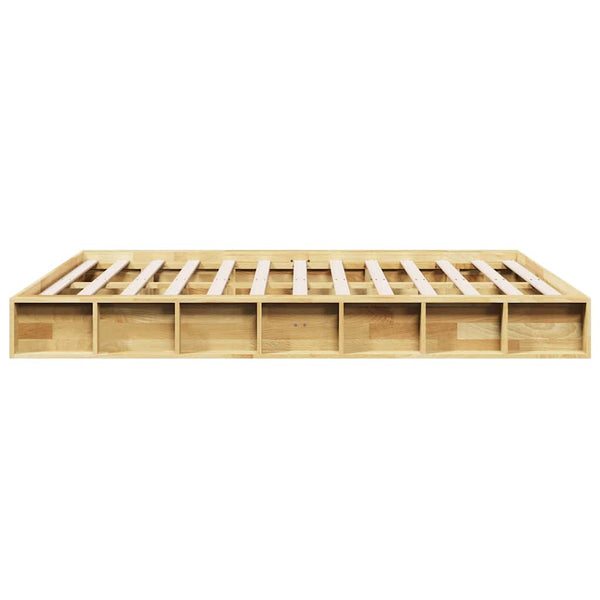 vidaXL Solid Wood Bed Frame without Mattress 140x190 cm Oak Wood