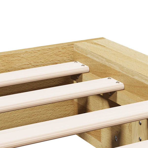 vidaXL Solid Wood Bed Frame without Mattress 140x190 cm Oak Wood