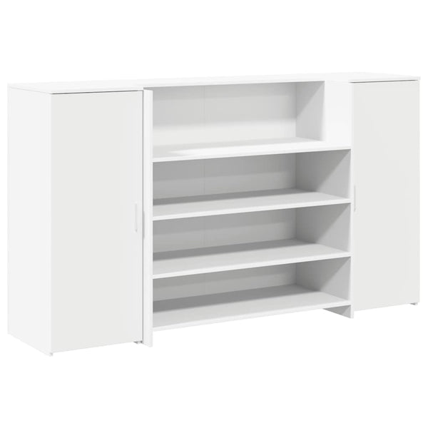 vidaXL Reception Desk White 180 x 50 x 103.5 cm Engineered Wood