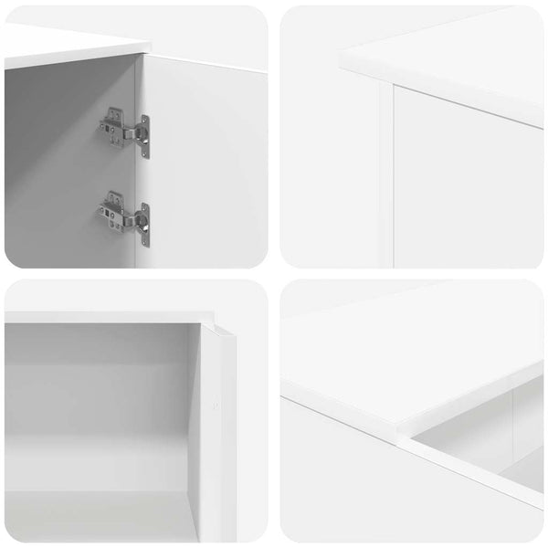 vidaXL Reception Desk White 180 x 50 x 103.5 cm Engineered Wood