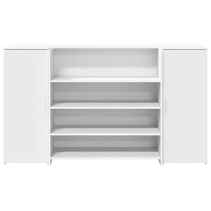 vidaXL Reception Desk White 180 x 50 x 103.5 cm Engineered Wood