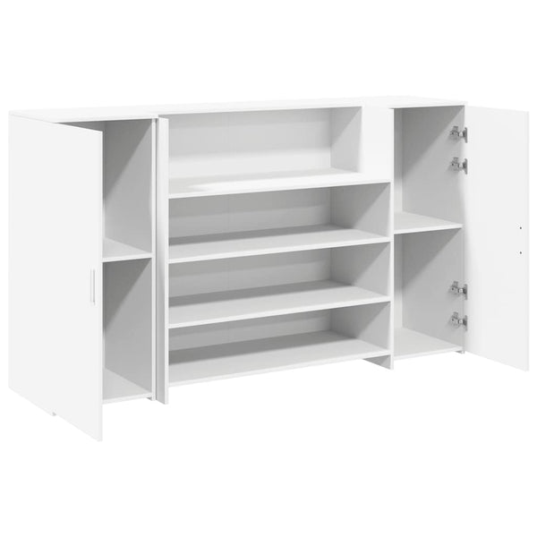 vidaXL Reception Desk White 180 x 50 x 103.5 cm Engineered Wood