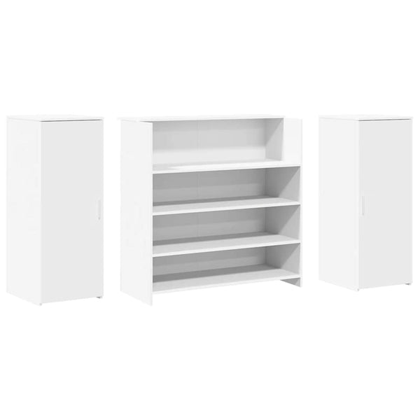 vidaXL Reception Desk White 180 x 50 x 103.5 cm Engineered Wood