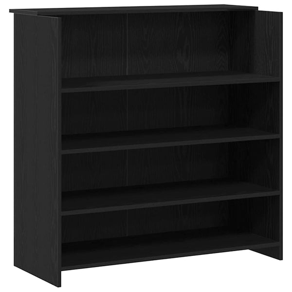 vidaXL Reception Desk Black Oak 180 x 50 x 103.5 cm Engineered Wood