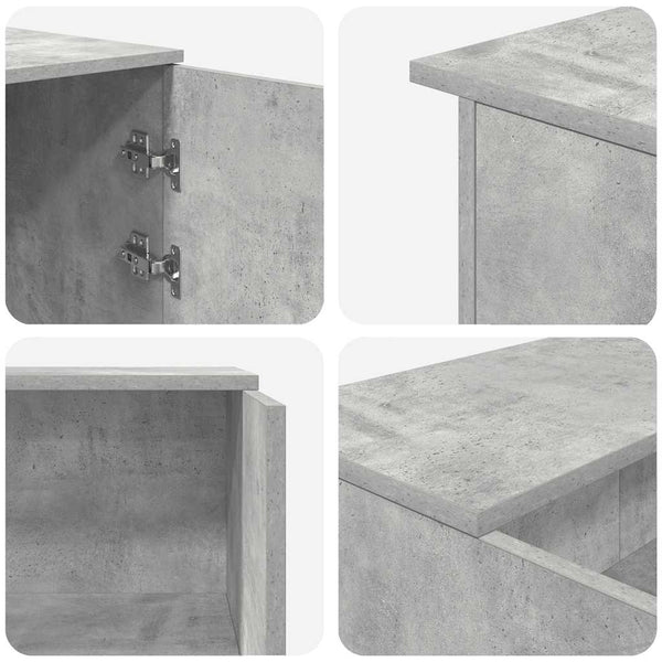 vidaXL Reception Desk Concrete Grey 180x50x103.5 cm Engineered Wood