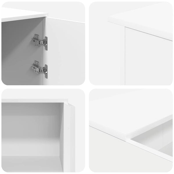 vidaXL Reception Desk White 200 x 50 x 103.5 cm Engineered Wood