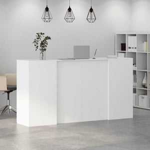 vidaXL Reception Desk White 200 x 50 x 103.5 cm Engineered Wood