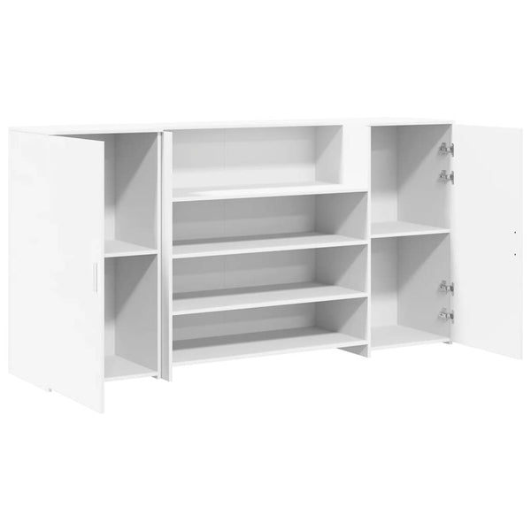 vidaXL Reception Desk White 200 x 50 x 103.5 cm Engineered Wood