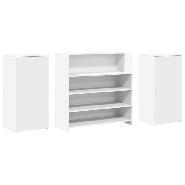 vidaXL Reception Desk White 200 x 50 x 103.5 cm Engineered Wood