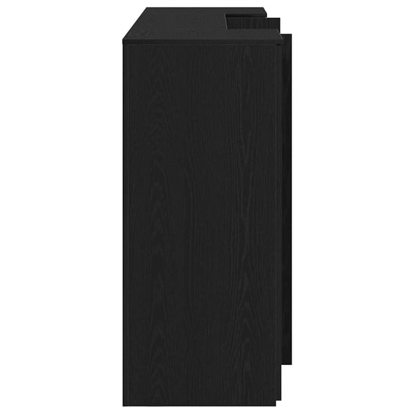vidaXL Reception Counter Black Oak 200 x 50 x 103.5 cm Engineered Wood