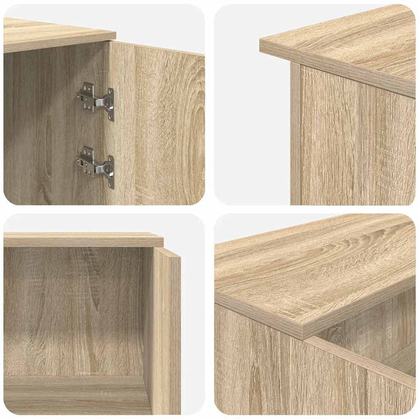 vidaXL Reception Counter Sonoma Oak 200x50x103.5 cm Engineered Wood