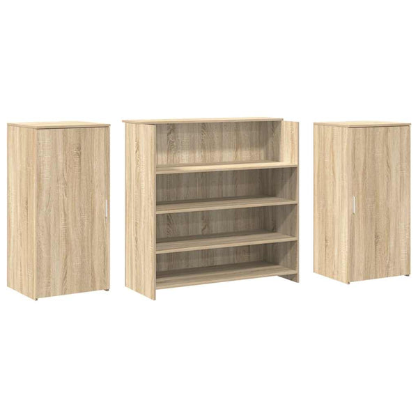 vidaXL Reception Counter Sonoma Oak 200x50x103.5 cm Engineered Wood