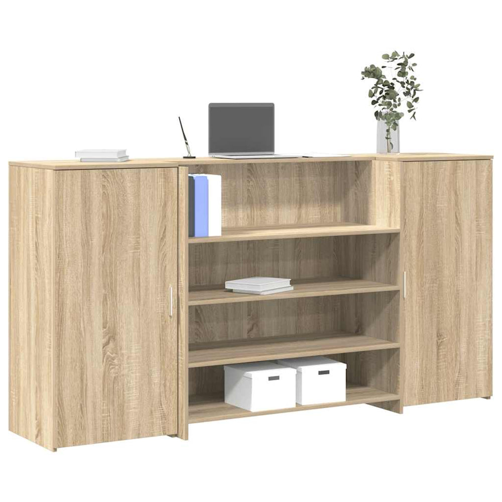 vidaXL Reception Counter Sonoma Oak 200x50x103.5 cm Engineered Wood