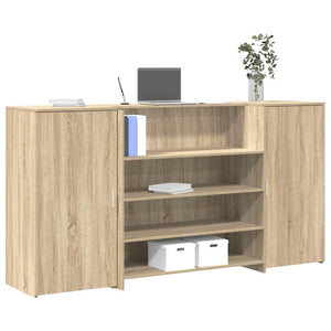 vidaXL Reception Counter Sonoma Oak 200x50x103.5 cm Engineered Wood