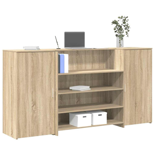 vidaXL Reception Counter Sonoma Oak 200x50x103.5 cm Engineered Wood