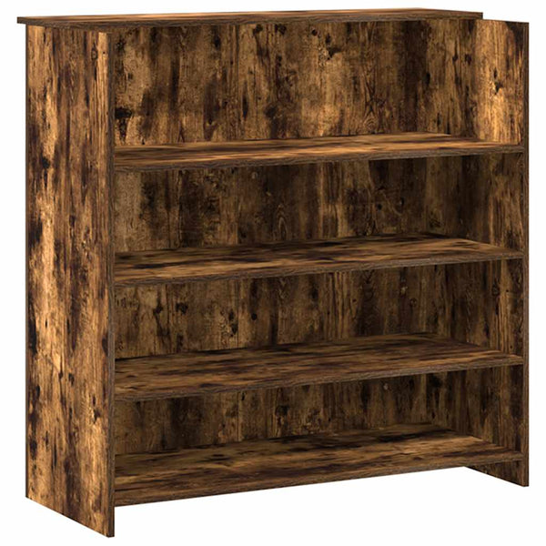 vidaXL Reception Counter Smoked Oak 200x50x103.5 cm Engineered Wood