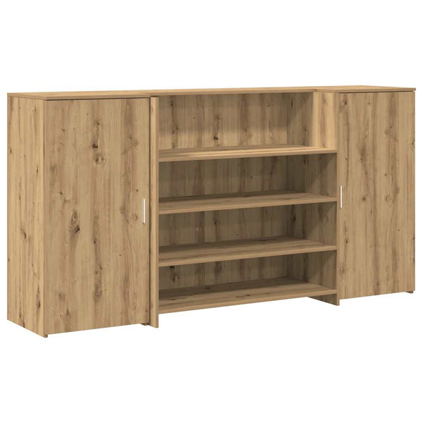 vidaXL Reception Counter Artisan Oak 200x50x103.5 cm Engineered Wood