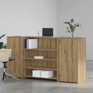 vidaXL Reception Counter Artisan Oak 200x50x103.5 cm Engineered Wood