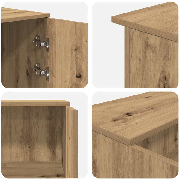 vidaXL Reception Counter Artisan Oak 200x50x103.5 cm Engineered Wood