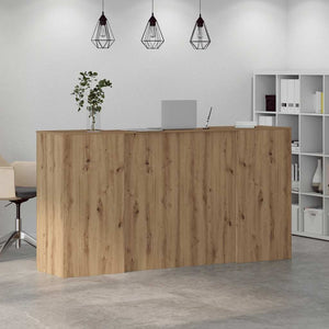 vidaXL Reception Counter Artisan Oak 200x50x103.5 cm Engineered Wood