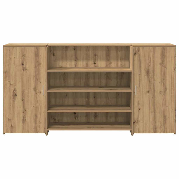vidaXL Reception Counter Artisan Oak 200x50x103.5 cm Engineered Wood