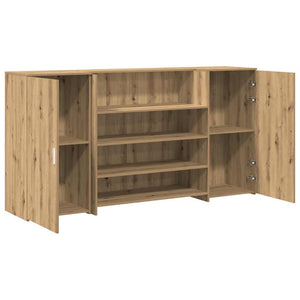 vidaXL Reception Counter Artisan Oak 200x50x103.5 cm Engineered Wood