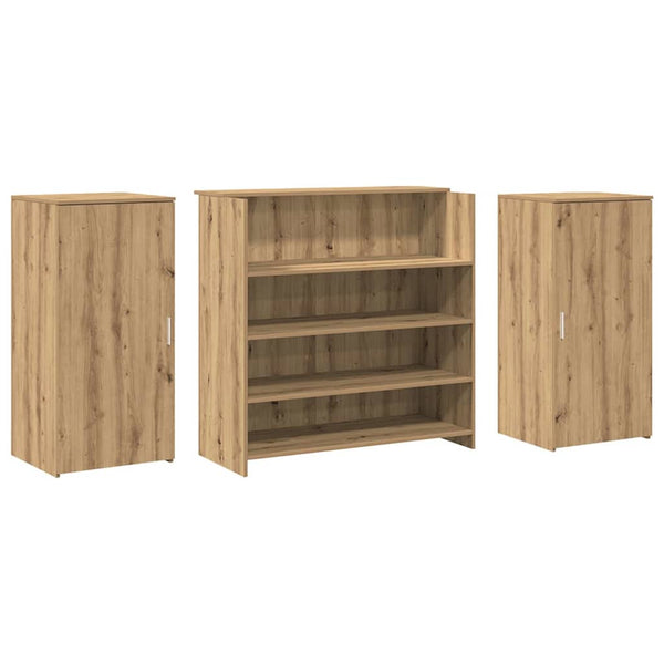 vidaXL Reception Counter Artisan Oak 200x50x103.5 cm Engineered Wood