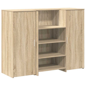 vidaXL Reception Desk Sonoma Oak 135x50x103.5 cm Engineered Wood
