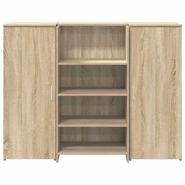 vidaXL Reception Desk Sonoma Oak 135x50x103.5 cm Engineered Wood