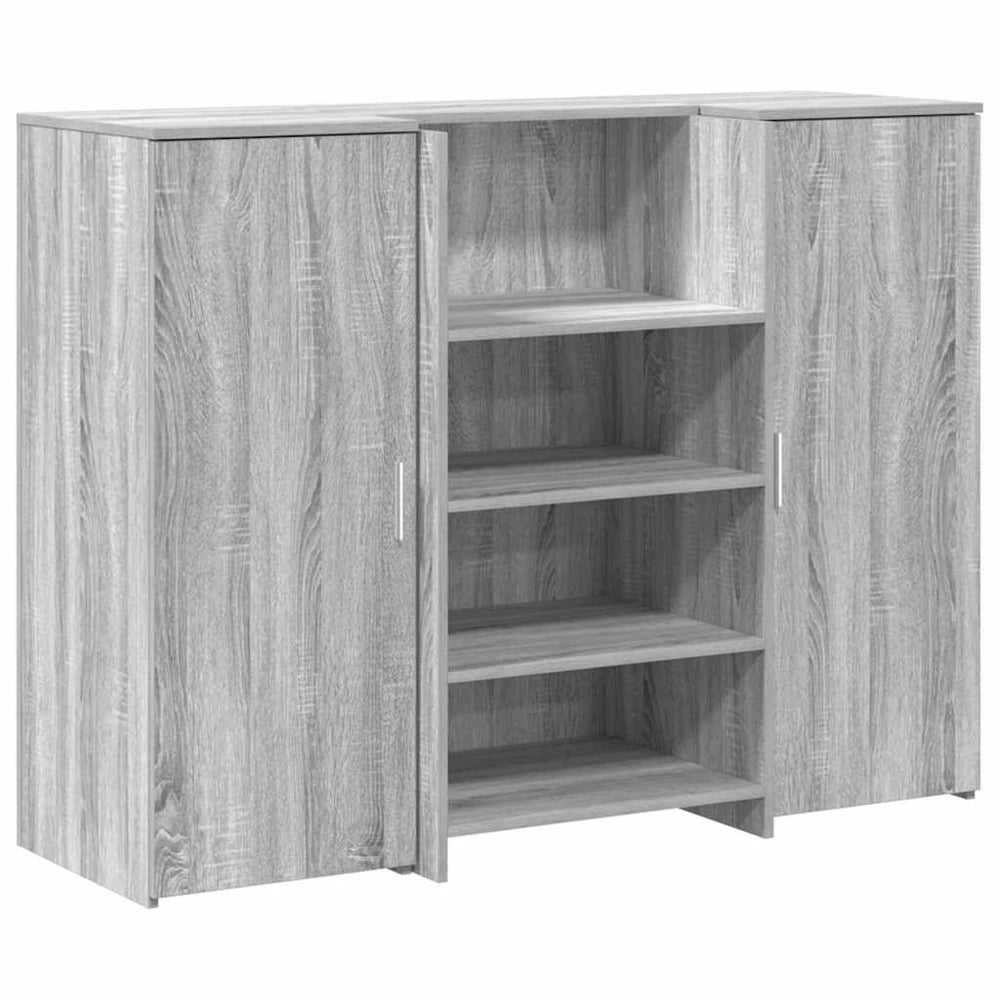vidaXL Reception Counter Grey Sonoma 135x50x103.5 cm Engineered Wood
