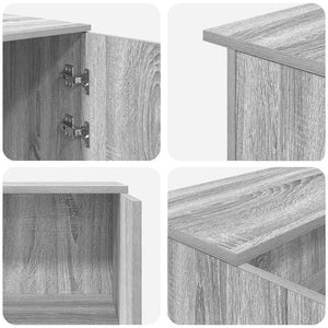 vidaXL Reception Counter Grey Sonoma 135x50x103.5 cm Engineered Wood