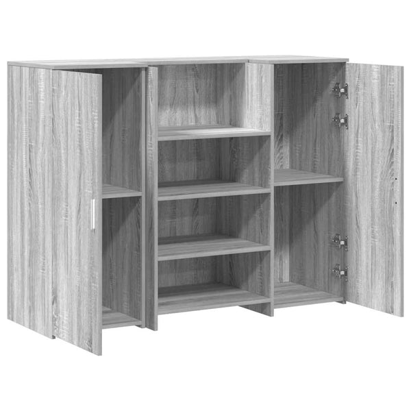 vidaXL Reception Counter Grey Sonoma 135x50x103.5 cm Engineered Wood