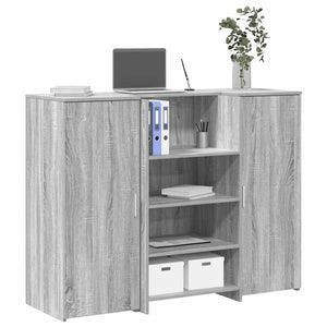 vidaXL Reception Counter Grey Sonoma 135x50x103.5 cm Engineered Wood