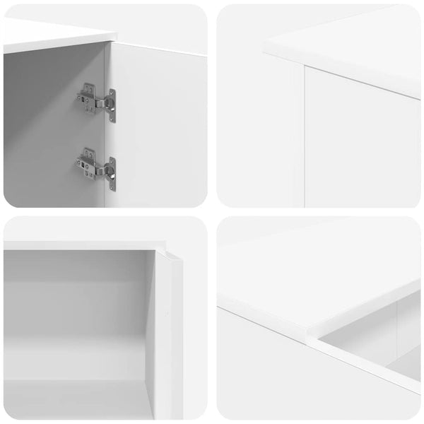 vidaXL Reception Desk White 155x50x103.5 cm Engineered Wood