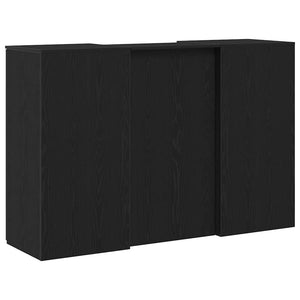 vidaXL Reception Desk Black Oak Look 155x50x103.5cm Engineered Wood