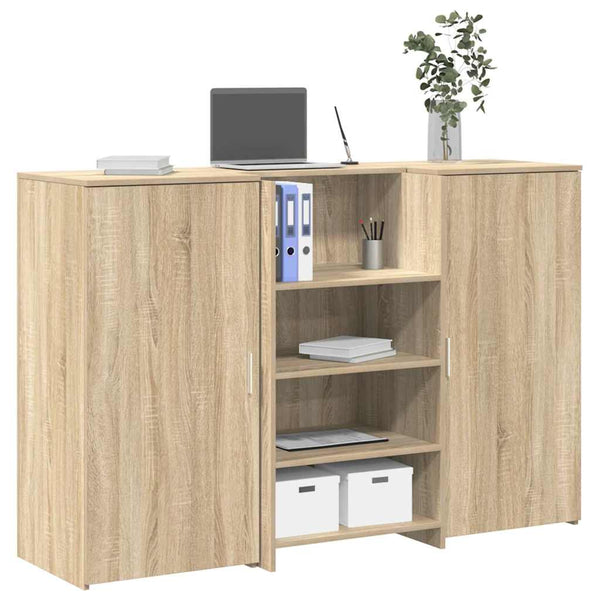 vidaXL Reception Counter Sonoma Oak 155x50x103.5 cm Engineered Wood