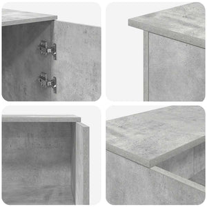 vidaXL Reception Desk Concrete Grey 155x50x103.5 cm Engineered Wood
