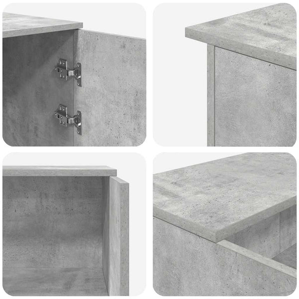 vidaXL Reception Desk Concrete Grey 155x50x103.5 cm Engineered Wood