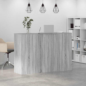 vidaXL Reception Desk Gray Sonoma 155x50x103.5 cm Engineered Wood